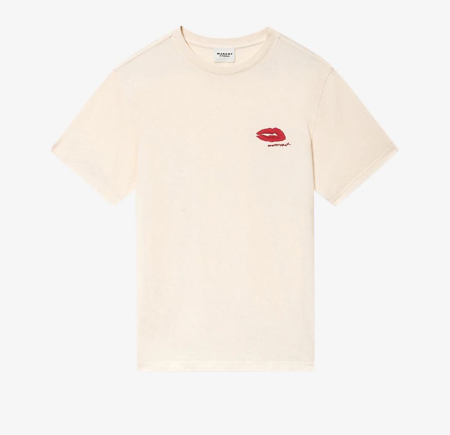 camiseta con logo zewel de algodón crudo